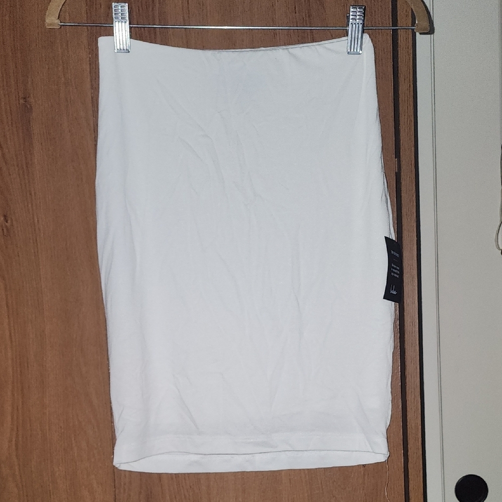 Lulus White Bodycon Mini Skirt Super Soft NWT